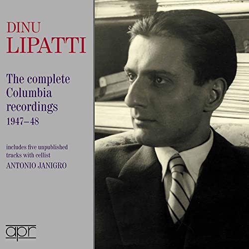 CD cover featuring a portrait of pianist Dinu Lipatti, 1947-48 recordings.