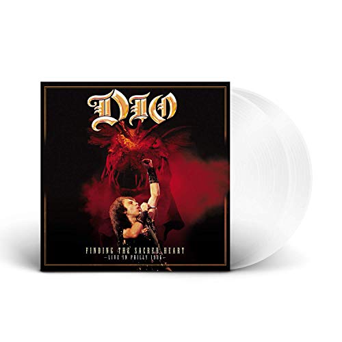 Vinyl album cover featuring Ronnie James Dio singing into a microphone with a dragon.