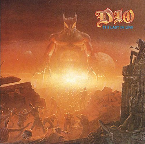 Album cover for Dio’s “The Last In Line” featuring a large, winged figure.