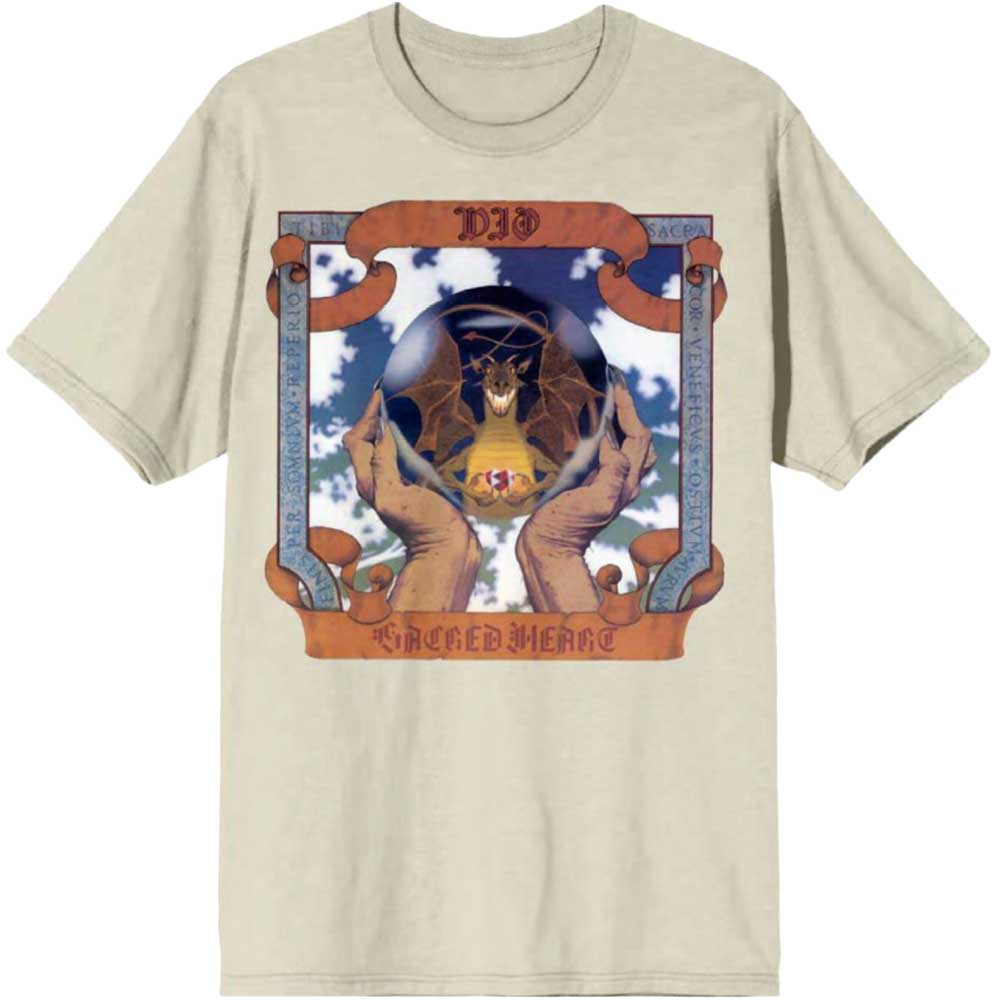 Natural-colored t-shirt with a red Sacred Heart illustration, size XX-Large.