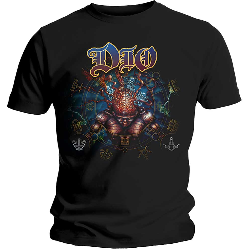 Black t-shirt with Dio’s “Strange Highways” album art, size XX-Large.