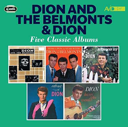CD cover for Dion and The Belmonts’ five classic albums collection.