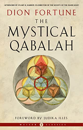 Book cover of The Mystical Qabalah by Dion Fortune featuring a geometric circular diagram.