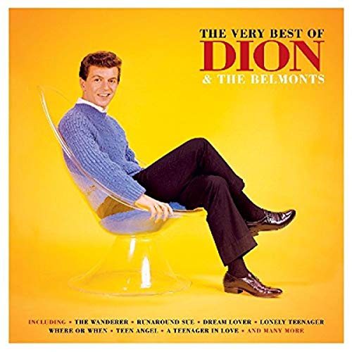 Dion & The Belmonts’ “The Very Best Of” vinyl record cover, yellow background.