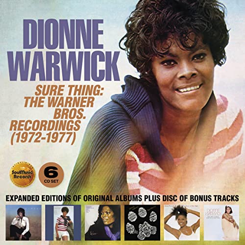 Dionne Warwick album cover, "Sure Thing," with six CD set details below.
