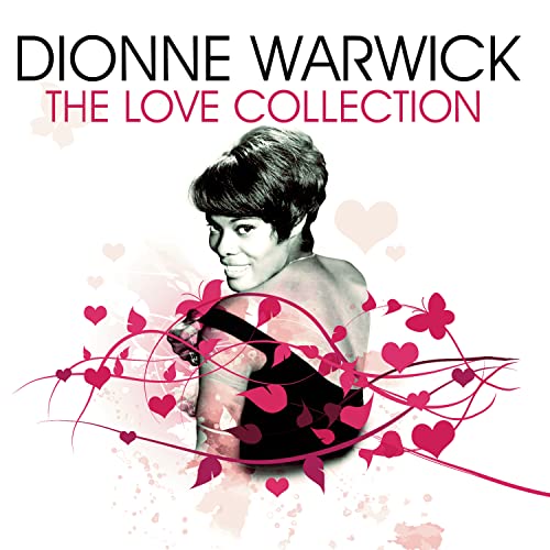 Dionne Warwick album cover, “The Love Collection,” with pink hearts.