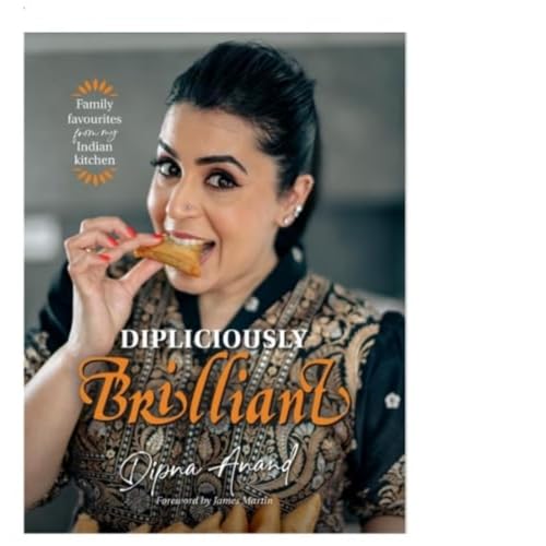 Cookbook cover featuring Dipna Anand and vibrant, colorful lettering.