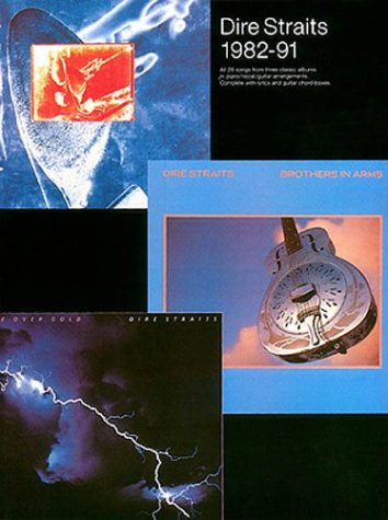 Dire Straits music book cover featuring album artwork from 1982-1991.