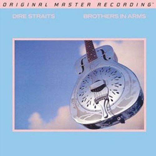 CD cover for Dire Straits’ “Brothers in Arms” featuring a guitar and boot.