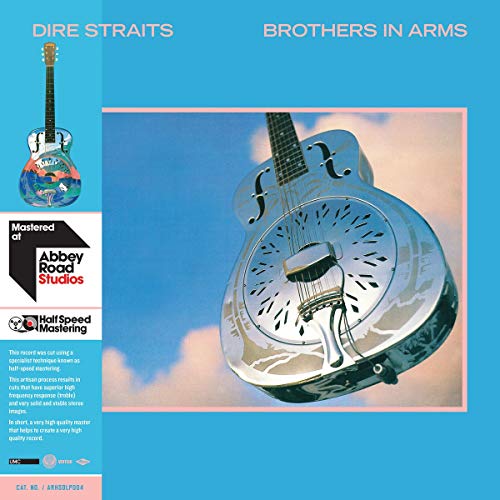Vinyl album cover featuring a chrome resonator guitar against a blue sky background.