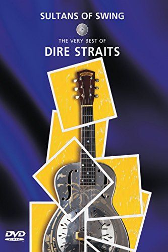 Album cover for Sultans of Swing by Dire Straits featuring a resonator guitar graphic.