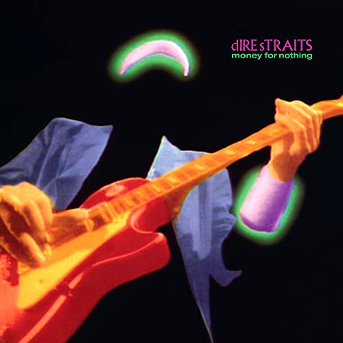 Red electric guitar against a dark background with neon glow effects.