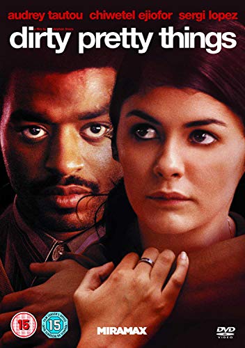 DVD cover for “Dirty Pretty Things” featuring Chiwetel Ejiofor and Audrey Tautou.
