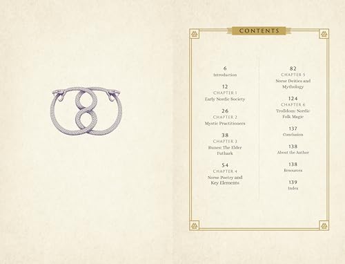 Book’s contents page with ouroboros illustration and chapter titles.