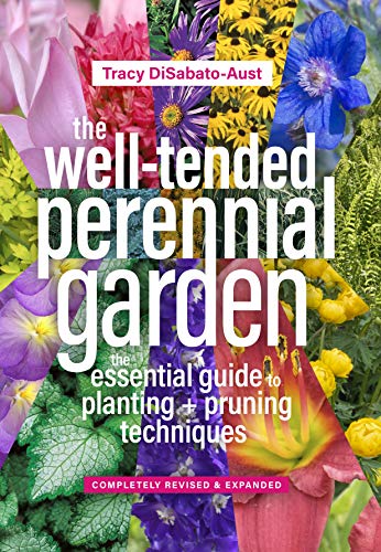 Book cover featuring colorful perennial flowers and gardening text.