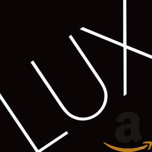 The word LUX in thin white capital letters on a black background.