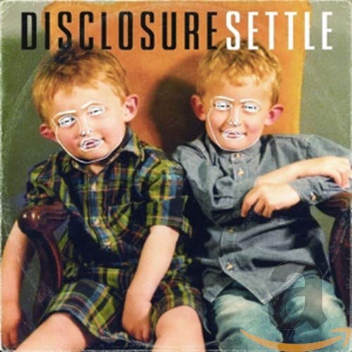 Disclosure's "Settle" CD cover: two young boys with obscured faces.