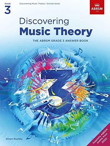 Workbook with answers, likely A4 size, with musical notation and text throughout its pages.