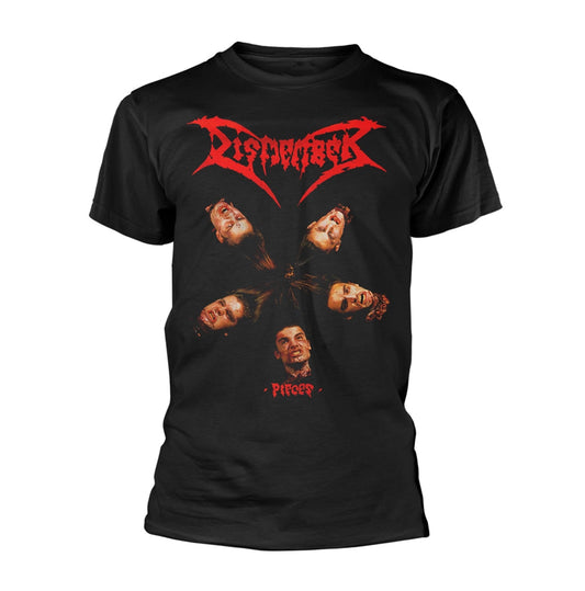 Black t-shirt with Dismember band logo and graphic of severed heads.
