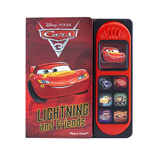 Toy car book with colorful illustrations and interactive sound buttons for young children.