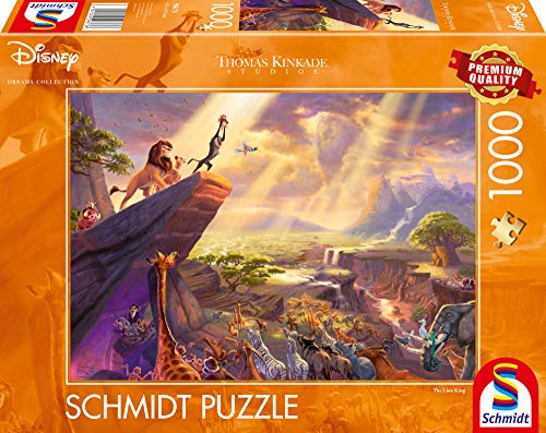 “The Lion King” puzzle box featuring Simba held aloft on Pride Rock.