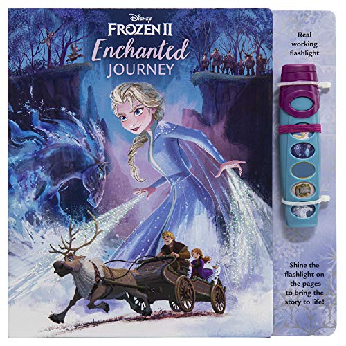 Frozen 2 adventure book with attached, colorful working flashlight.