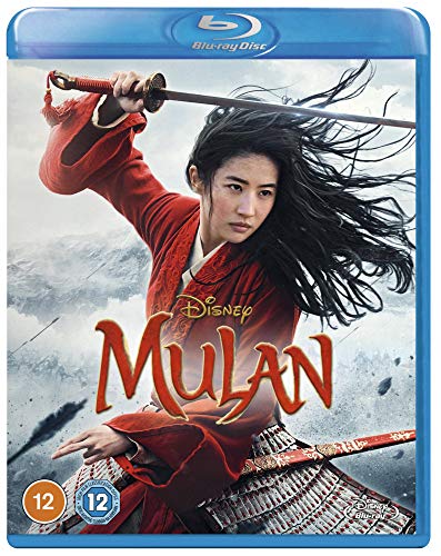"Blu-ray case featuring a woman in red holding a sword, with flowing black hair."