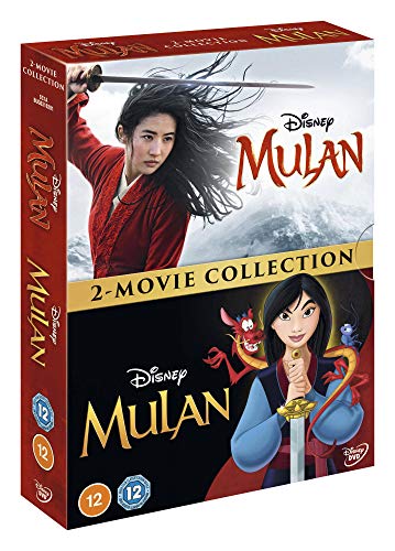 Disney’s Mulan DVD cover featuring Mulan with sword and Mushu the dragon.