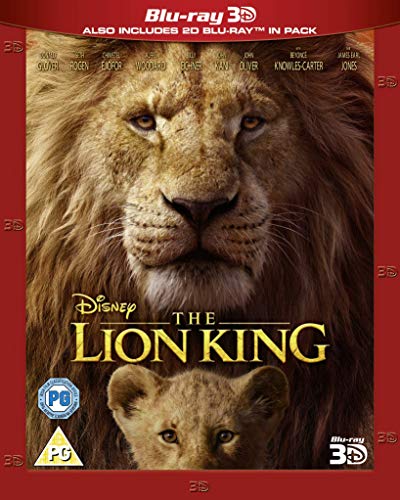 Blu-ray cover for Disney’s *The Lion King* featuring a lion and cub.