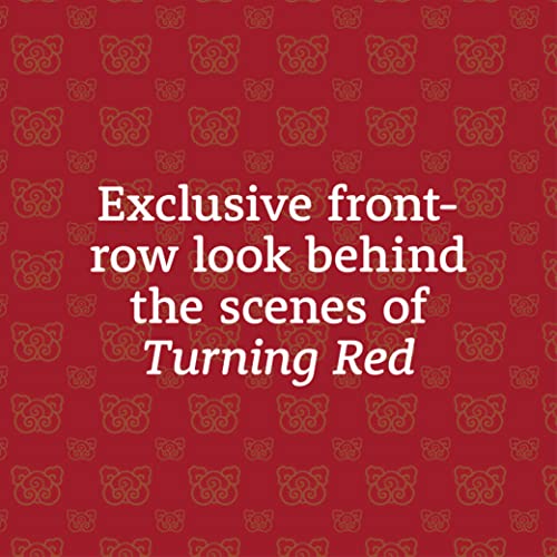 Red cover with golden panda designs and text: "Turning Red.