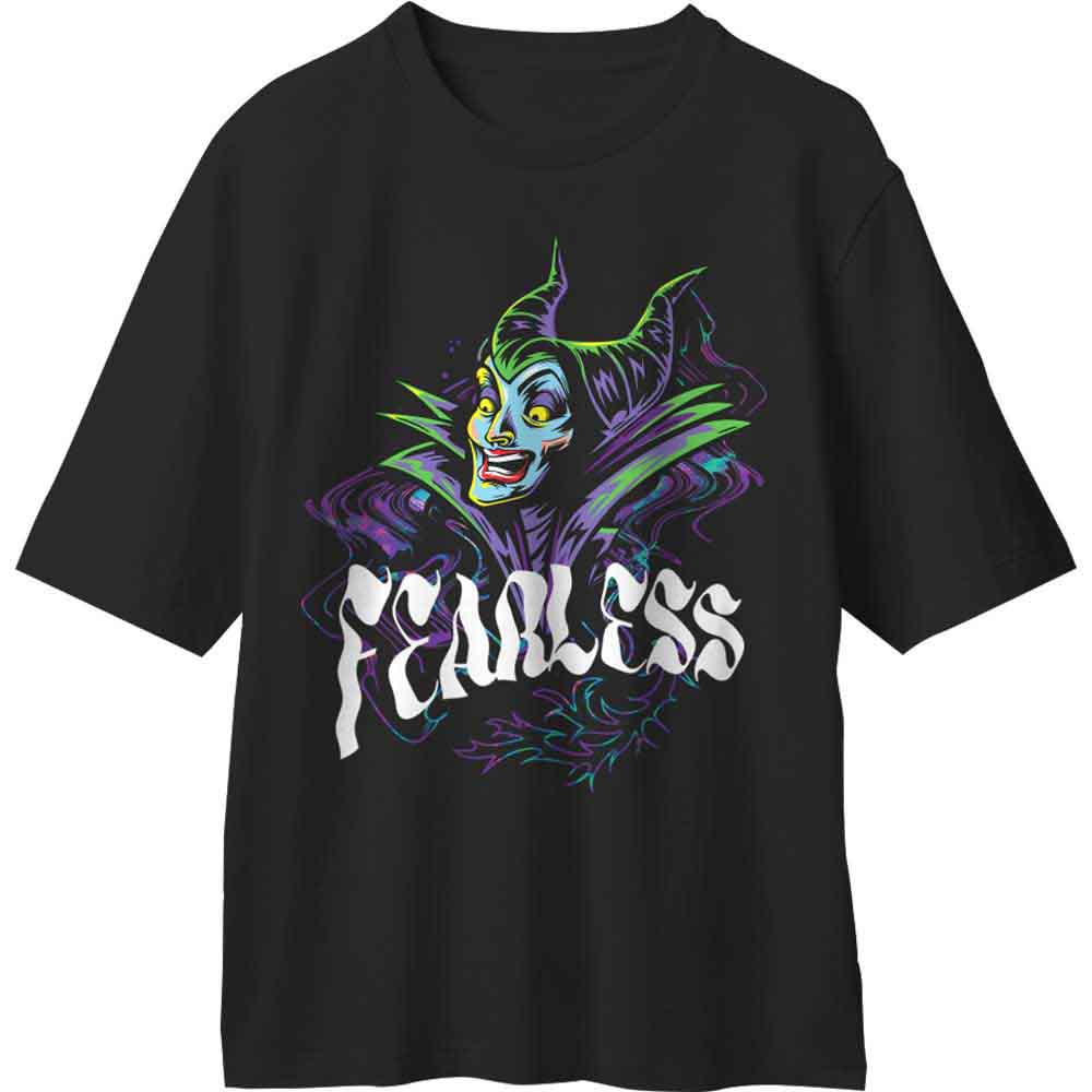 Black t-shirt featuring Maleficent from Sleeping Beauty in a dramatic pose.