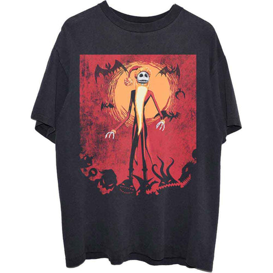 Orange T-shirt with Jack Skellington from The Nightmare Before Christmas design.