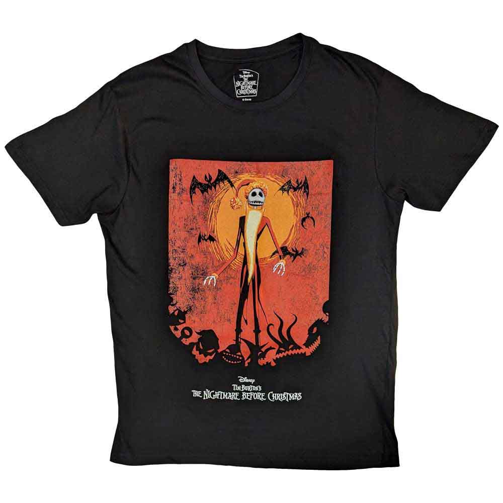 Orange t-shirt with Jack Skellington’s face and “Nightmare Before Christmas” logo.