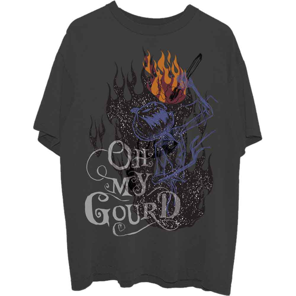Unisex black T-shirt featuring Jack Skellington and pumpkins with text Oh My Gourd.