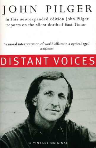 Book cover: “Distant Voices” by John Pilger, featuring a portrait.