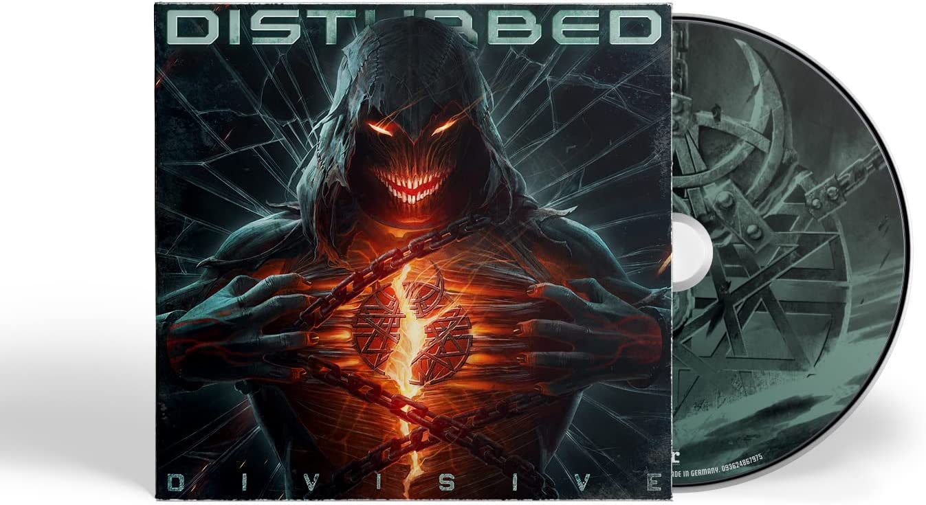 "CD case with dark cover art and a partially visible disc."
