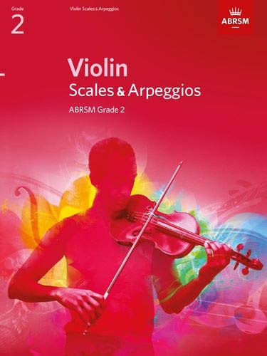 Sheet music book for ABRSM Grade 2 violin scales and arpeggios.
