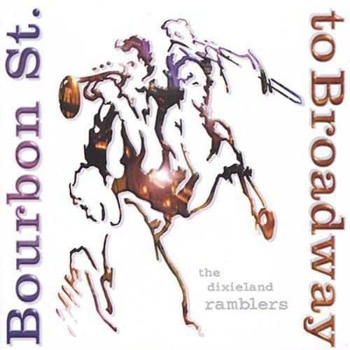 CD cover art featuring a stylized illustration of jazz musicians with text Bourbon Street.