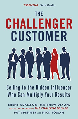Book cover: "The Challenger Customer" with silhouettes of businesspeople.