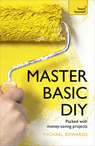 Book cover with a hand holding a paint roller against a yellow background.