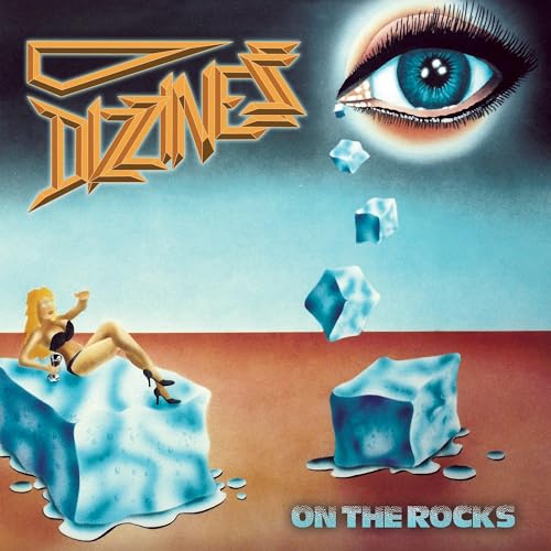 Album cover: eye, ice cubes, woman, and band name "Diznes" in gold.