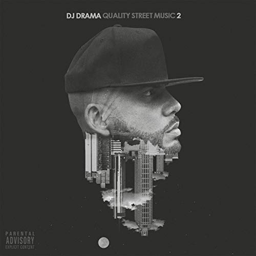 CD cover: DJ Drama portrait blended with a cityscape, black and white.