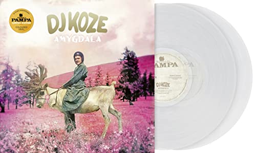 DJ Koze “Amygdala” vinyl record with cover art of a person on a reindeer.