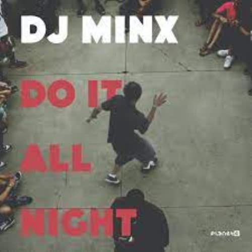DJ Minx album cover featuring a crowd scene and bold red text.