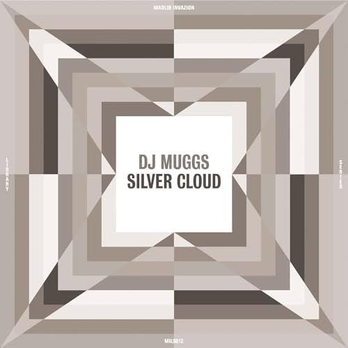 Album cover for DJ Muggs’ “Silver Cloud” with geometric design.