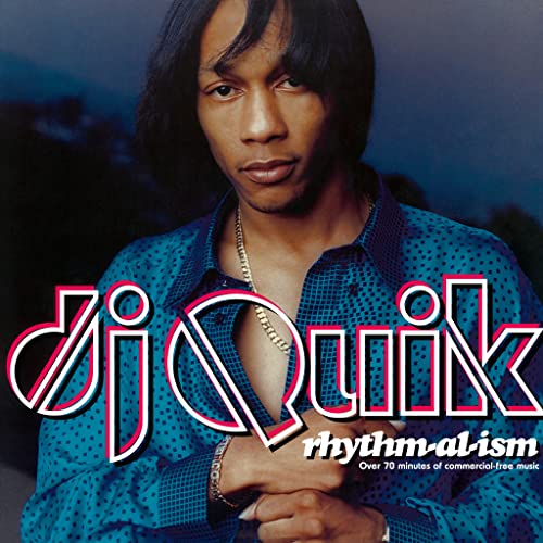 Album cover for Dj Quik’s “Rhythm-Al-Ism” featuring the artist’s portrait.