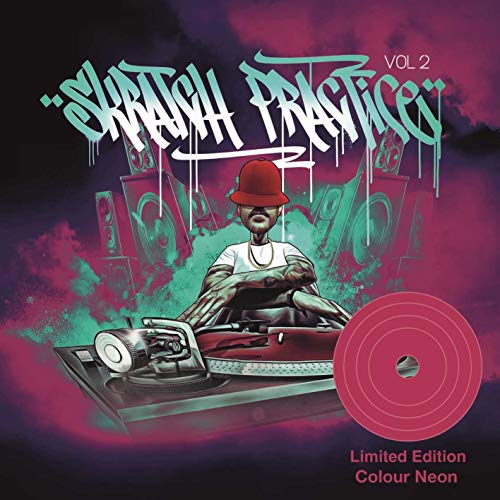 Vinyl record cover featuring a DJ with turntables and colorful graffiti.