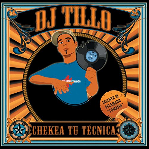 DJ Tillo vinyl record cover featuring an illustrated DJ and record.