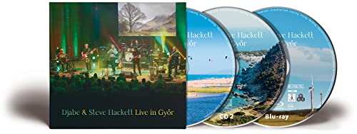 Live music package with two CDs and a Blu-ray disc, band on cover.