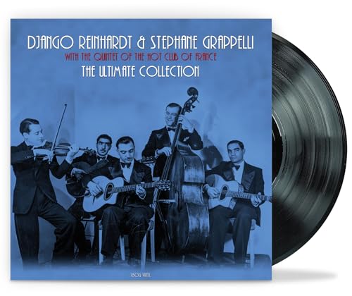 Vintage jazz band album cover and black vinyl record shown.